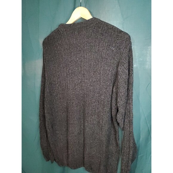 Geoffrey Beene Men's Black/Charcoal Long Sleeve Sweater Size XL Extra Soft NWT - Picture 7 of 7